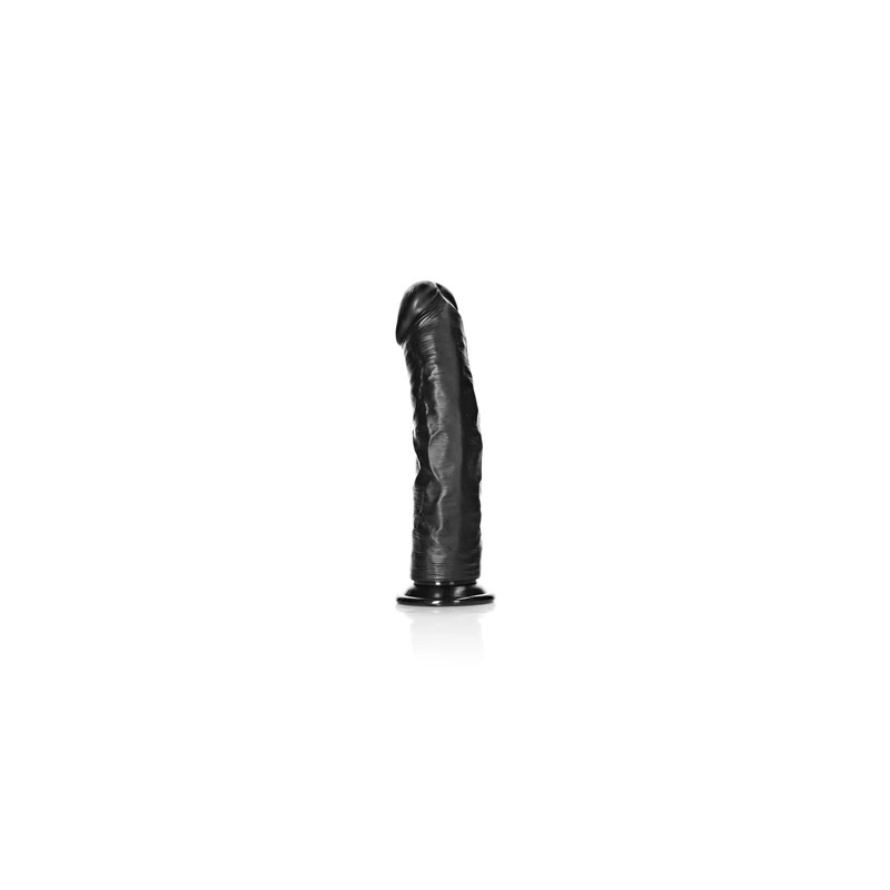 RealRock - Zakrzywione realistyczne dildo z jądrami i przyssawką 23 cm